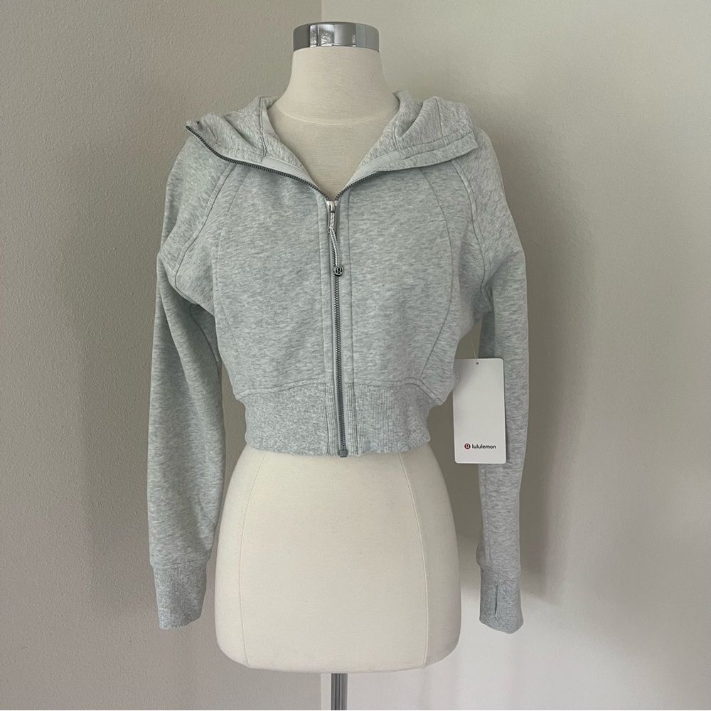 NWT Lululemon Full Zip Cropped Hoodie Grey 6